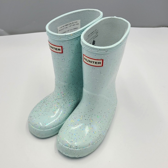 Hunter Kids first classic glitter rain boot size 8/9 - Picture 1 of 8
